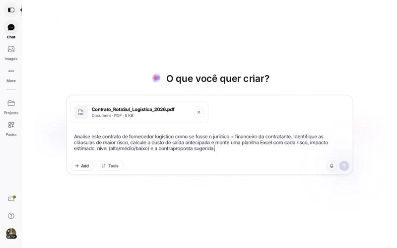 PDF do contrato anexado ao pedido do Agente