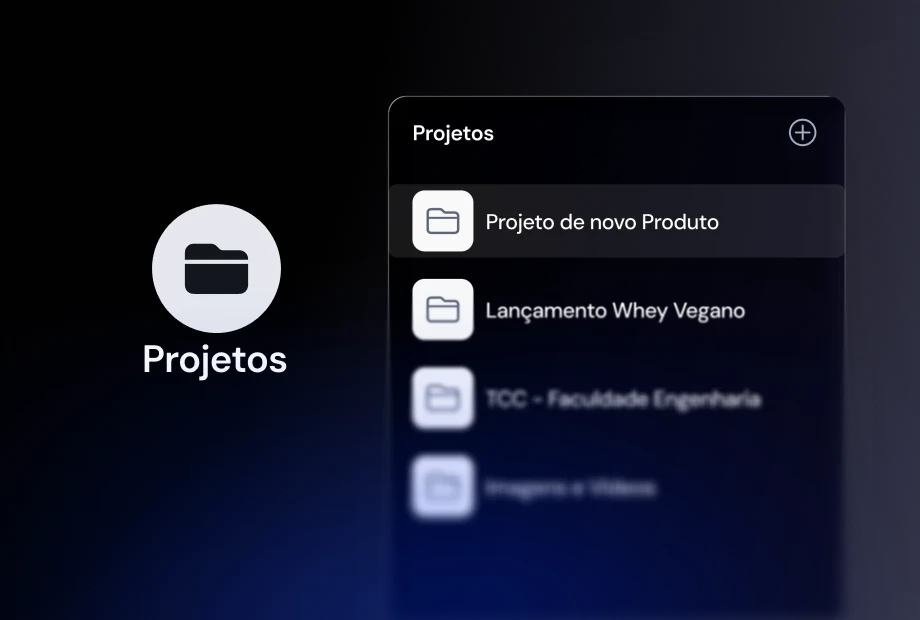 Chat e projetos organizados