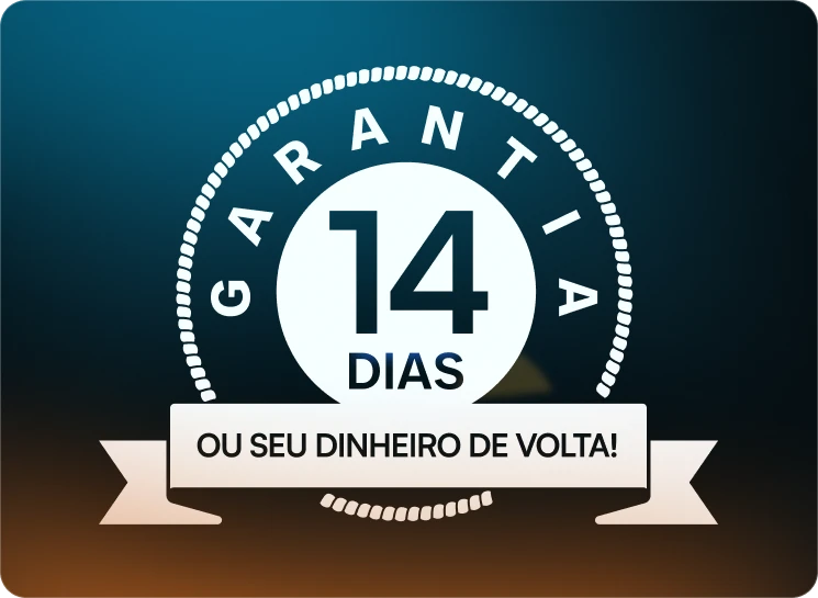 Selo de garantia de 14 dias ou seu dinheiro de volta