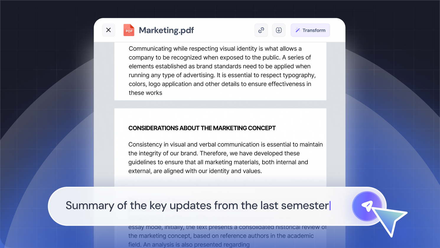 Chat with PDF and file summaries